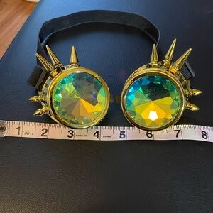 Gold Spiked Kaleidoscope Goggles